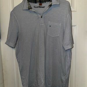 Tailor Vintage Gray Polo Shirt Casual Knit
